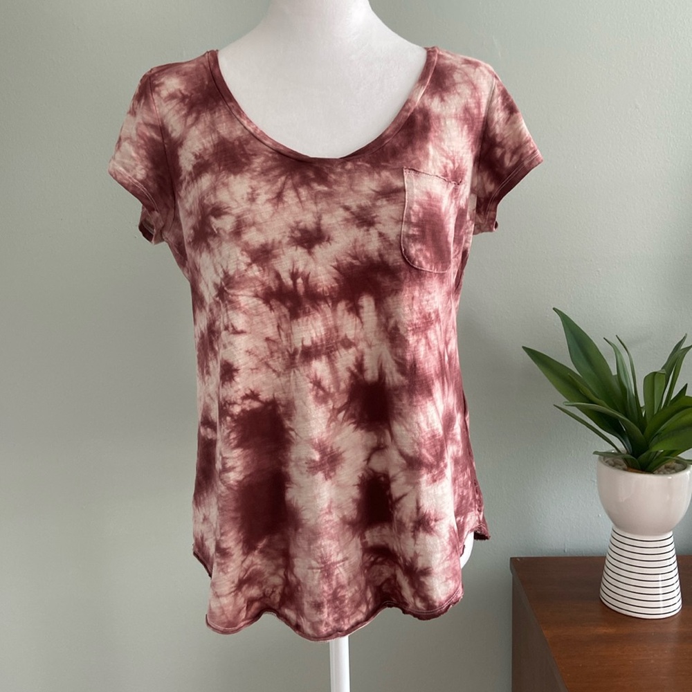 Anthropologie Porridge V-neck Tie Dye Tee Like New Size Small